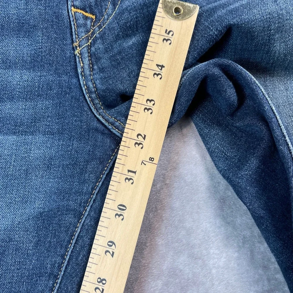 Y2K True Religion Geno Relaxed Slim Jeans Mens 34 Medium Wash Blue Denim